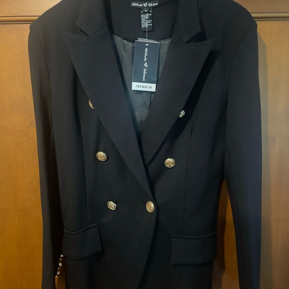 Metallic Button Blazer Attitude Unknown - Picture 2 of 6